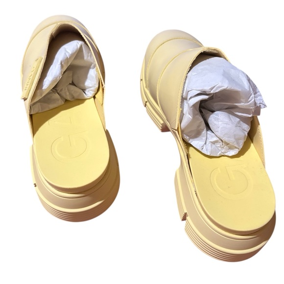 Ganni Unisex Platform Mule Clogs Pale Banana New with Dust Bag - Picture 6 of 11